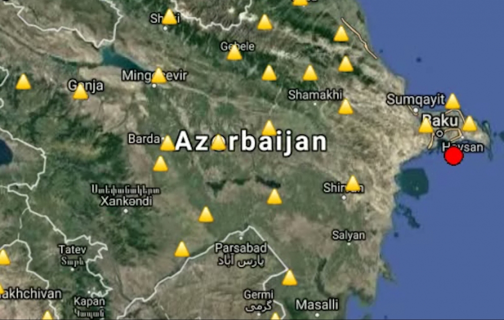 Xəzər dənizində 3 bal gücündə zəlzələ olub VİDEO