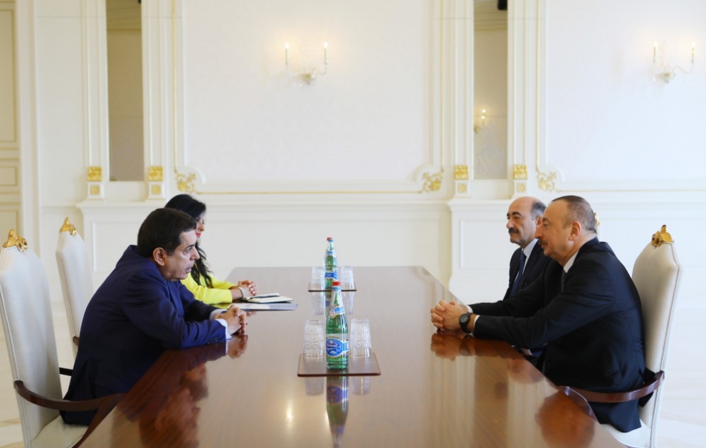 Präsident Ilham Aliyev empfängt Hohen Vertreter der UN-Allianz der Zivilisationen VIDEO