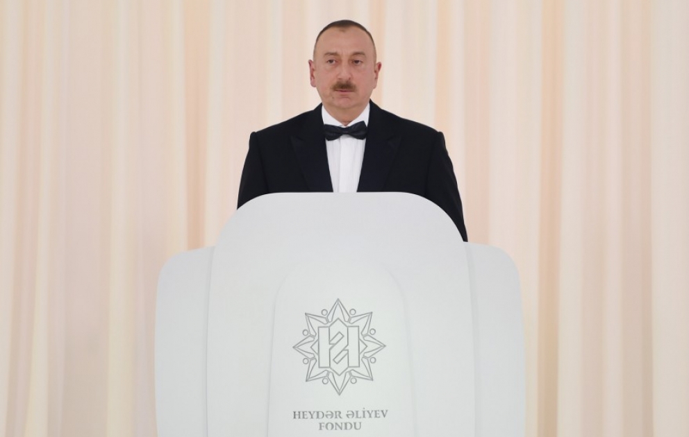 President Ilham Aliyev attended solemn ceremony to mark 94th anniversary of national leader Heydar Aliyev and 13th anniversary of the establishment of Heydar Aliyev Foundation VIDEO