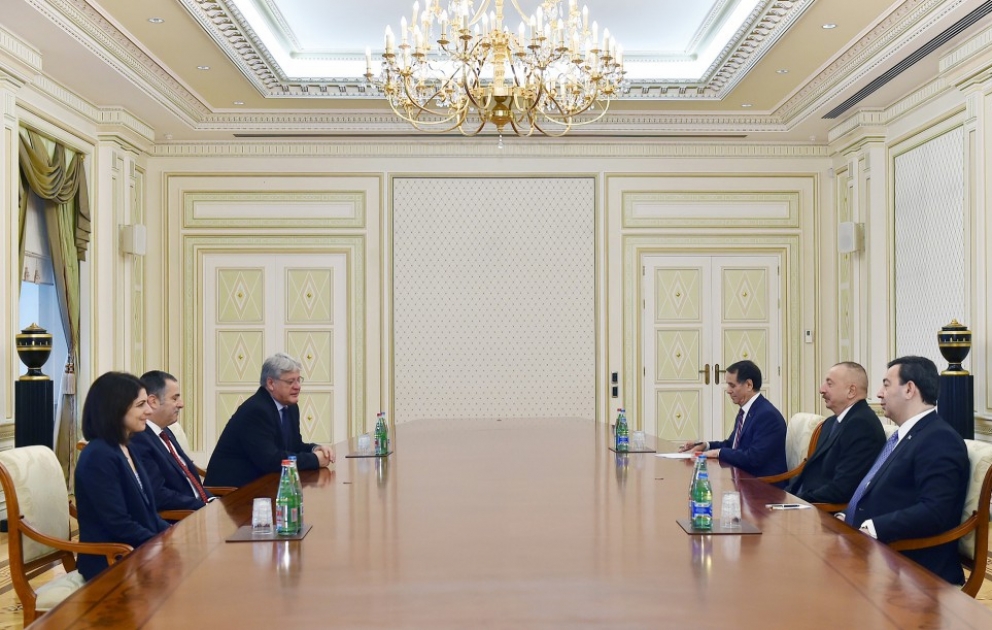 Präsident Ilham Aliyev empfängt Co-Berichterstatter von PACE-Monitoring-Komitee VIDEO