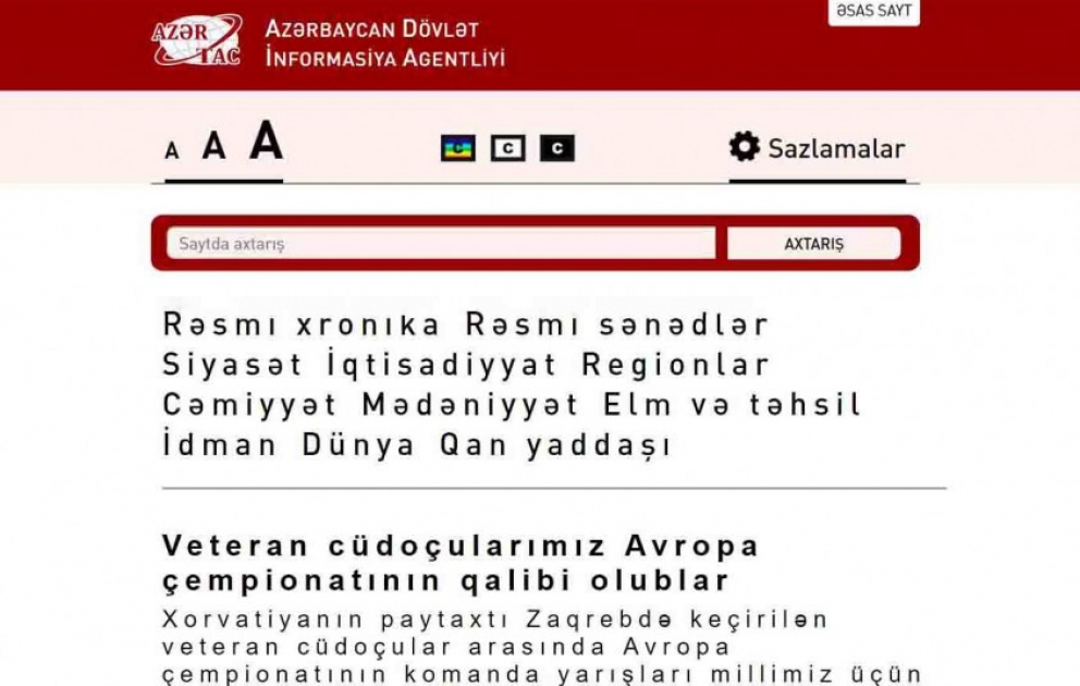 L’AZERTAC lance sur son site une nouvelle fonctionnalité pour les malvoyants VIDEO