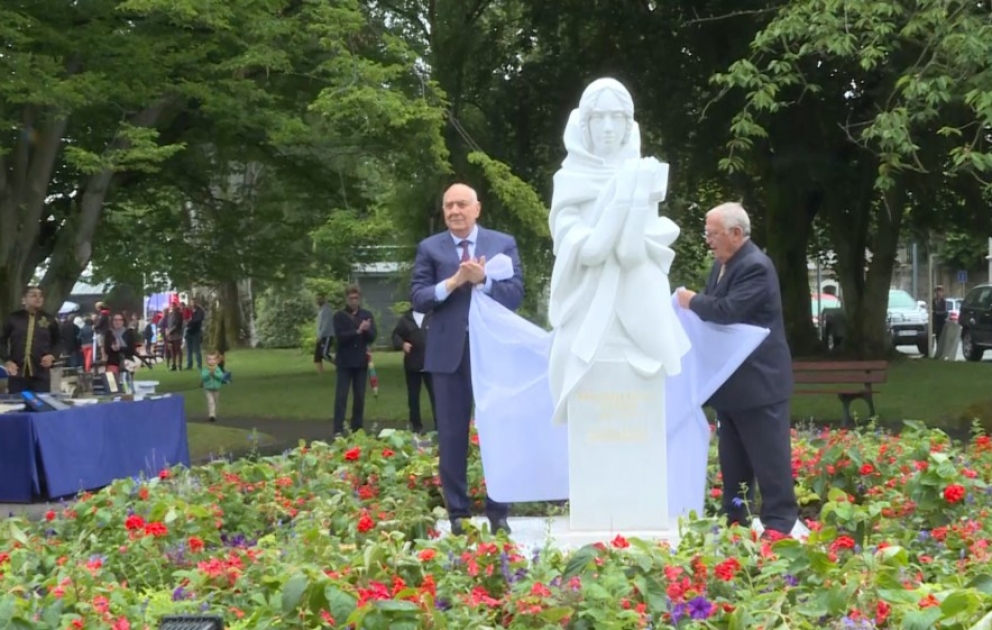 Evian-les-Bains : inauguration du Parc d’Azerbaïdjan et de la statue de Khourchidbanou Natavan VIDEO