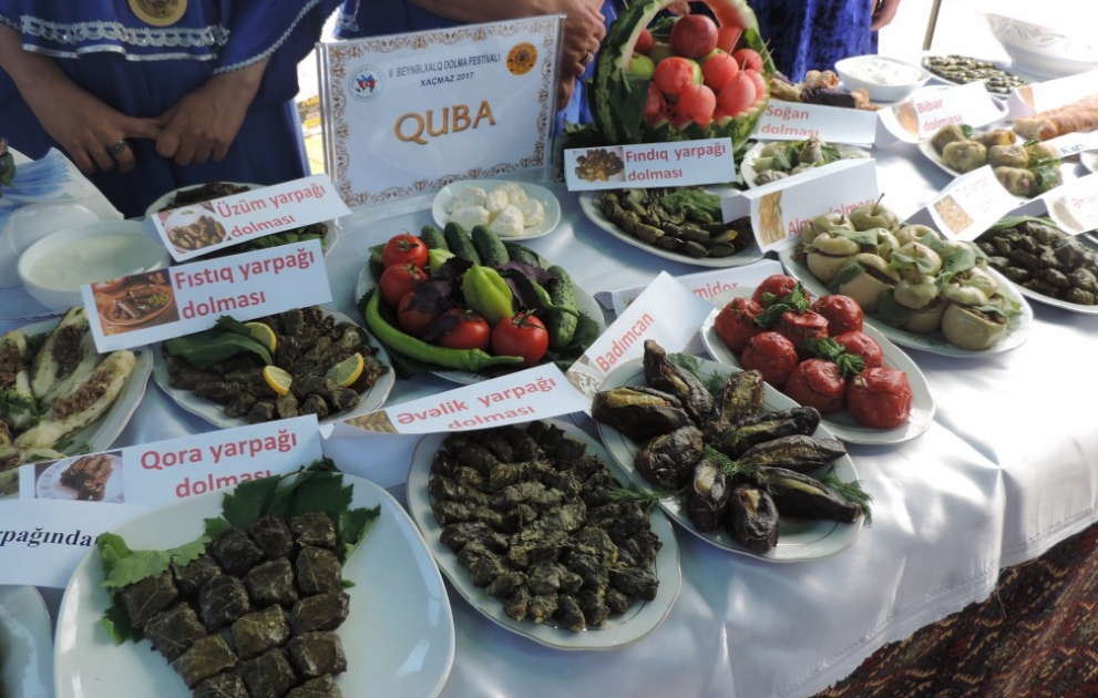 Xaçmazda keçirilən II Beynəlxalq dolma festivalında 350 növ dolma sərgilənib VİDEO