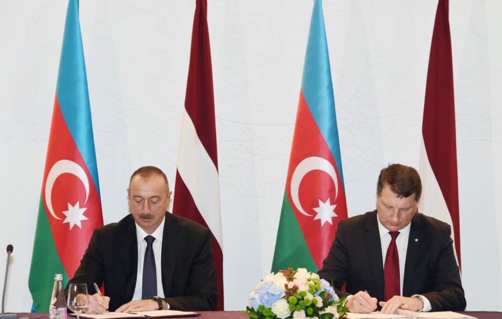 Azerbaijan, Latvia signed documents VIDEO