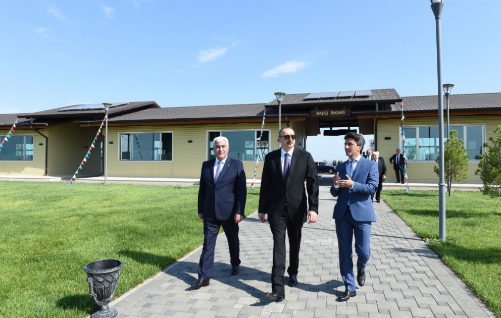 President Ilham Aliyev viewed Narakand complex in Pirallahi district VIDEO