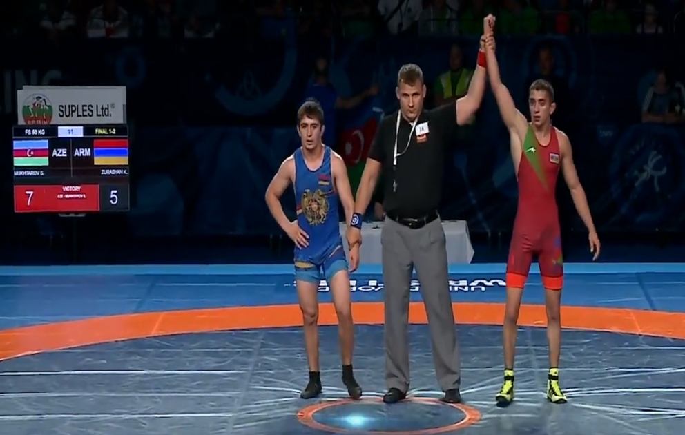 Azərbaycan güləşçisi dünya çempionatının qızıl medalını qazanıb VİDEO