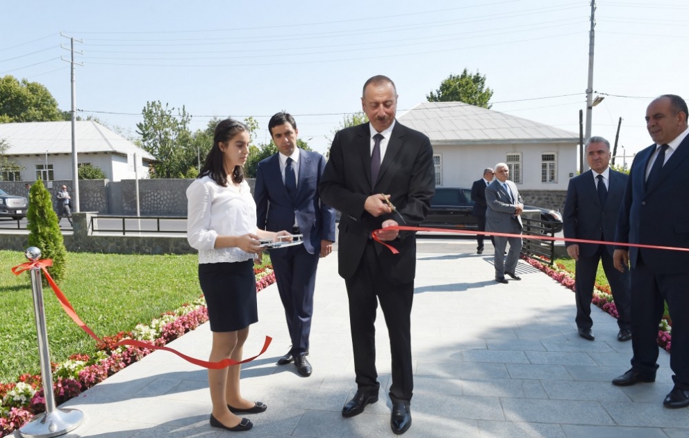 President Ilham Aliyev attended opening of 180-seat orphanage-kindergarten in Gakh VIDEO