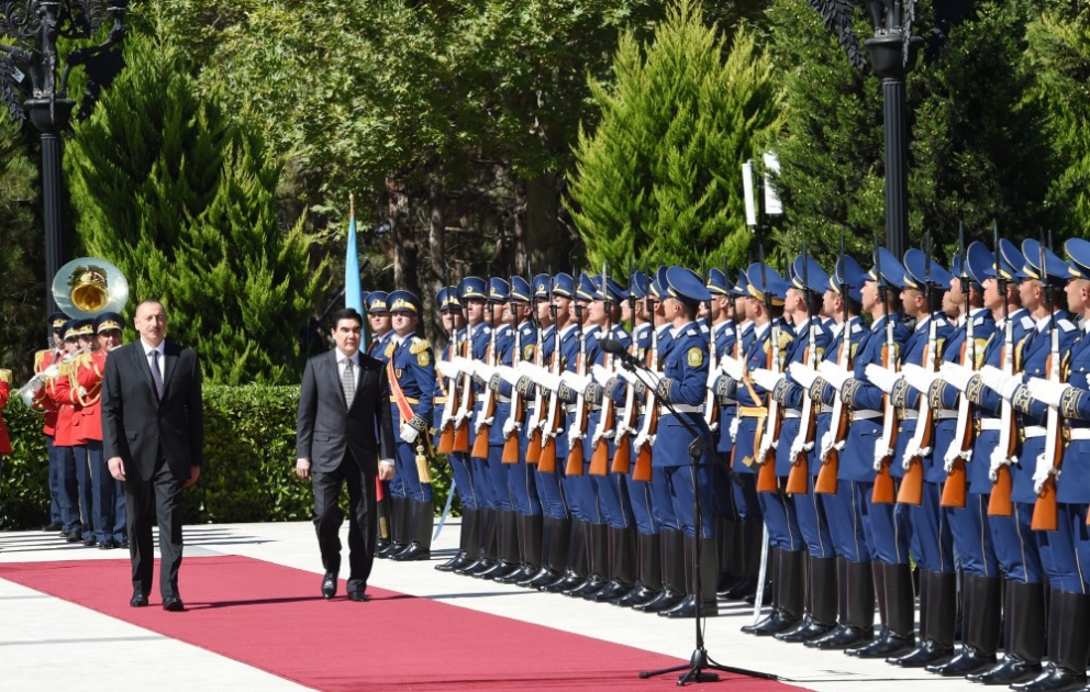 Official welcome ceremony was held for President of Turkmenistan Gurbanguly Berdimuhamedow VIDEO