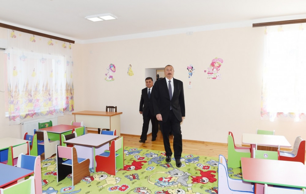 Göygöldə əsaslı şəkildə yenidən qurulan 4 saylı körpələr evi-uşaq bağçasının açılışı olub VİDEO