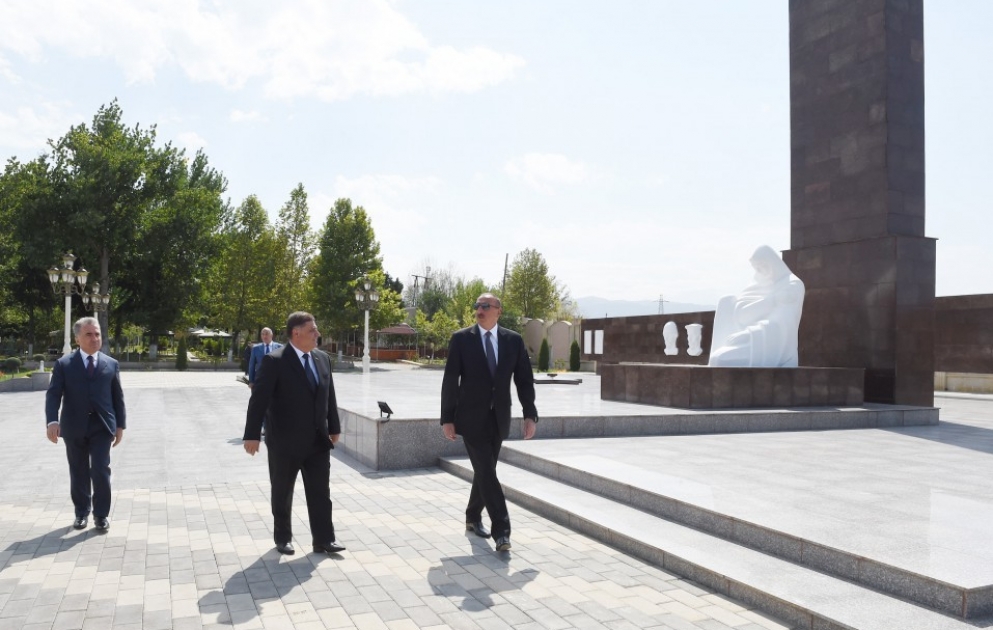President Ilham Aliyev viewed conditions created at Galaba Park in Goygol VIDEO