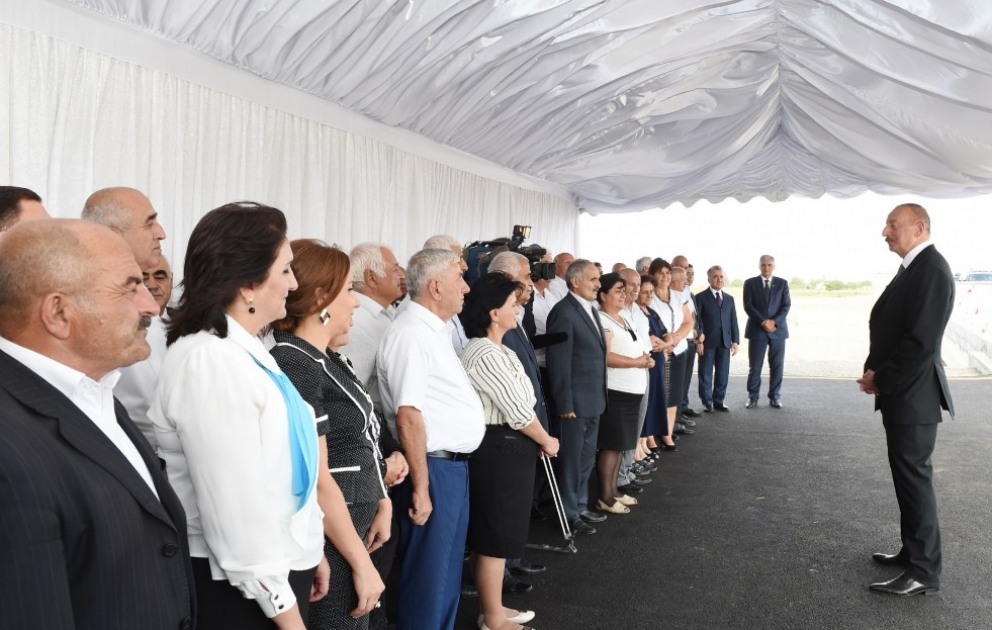 Prezident İlham Əliyev Samux-Füzuli-Lək-Əlibayramlı-Qarabağlar-Çobanabdallı-Samux avtomobil yolunun açılışında iştirak edib YENİLƏNİB VİDEO