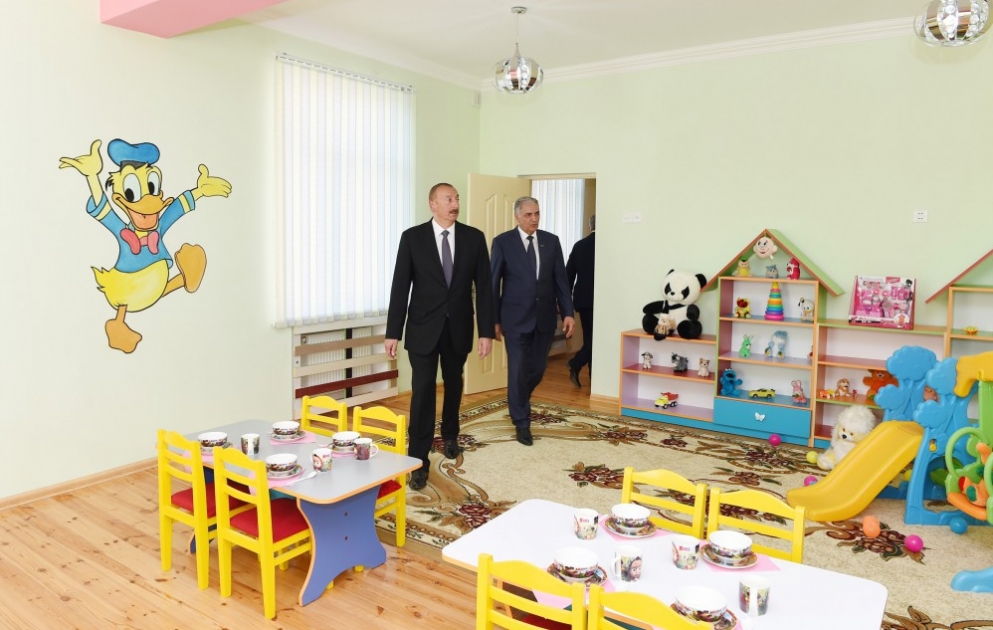 Samukh: Auf Initiative der Heydar Aliyev Stiftung Kindereinrichtung gebaut VIDEO