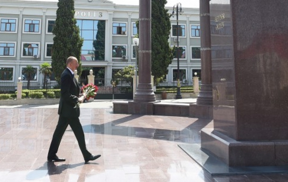 President Ilham Aliyev arrived in Shamkir district for visit VIDEO