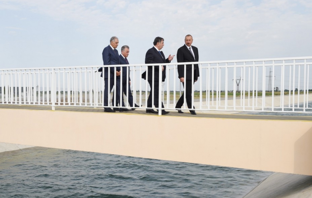President Ilham Aliyev attended opening of Shamkir-Samukh-Goranboy main irrigation channel VIDEO