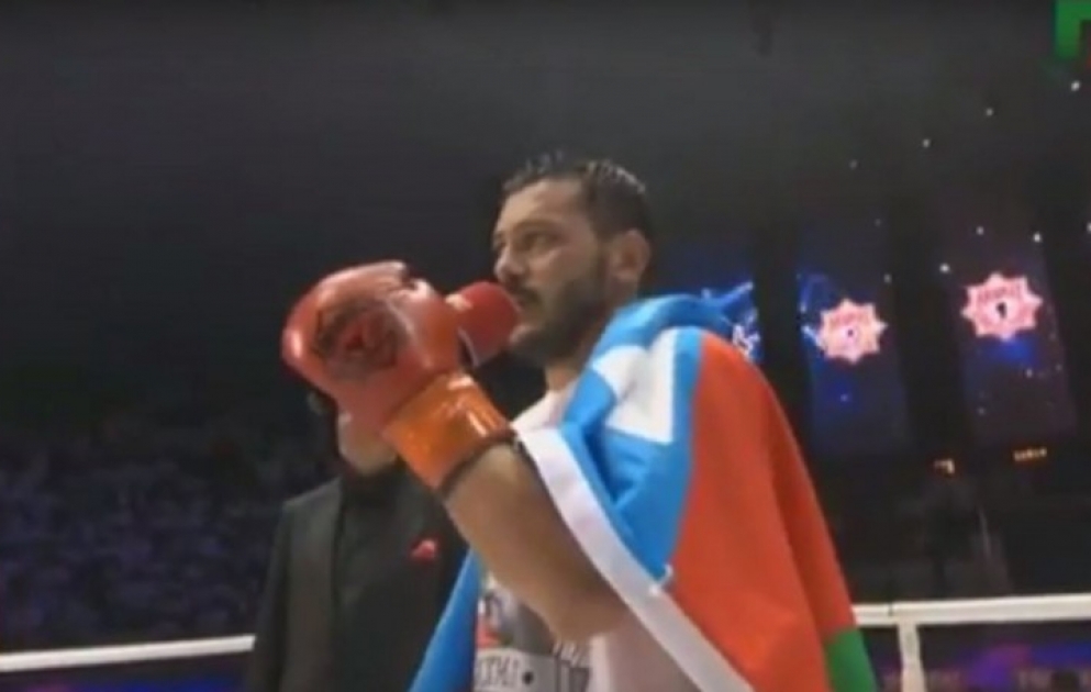 Aserbaidschans Kickboxer Zabit Samedov schlägt Errol Zimmerman aus Holland VIDEO