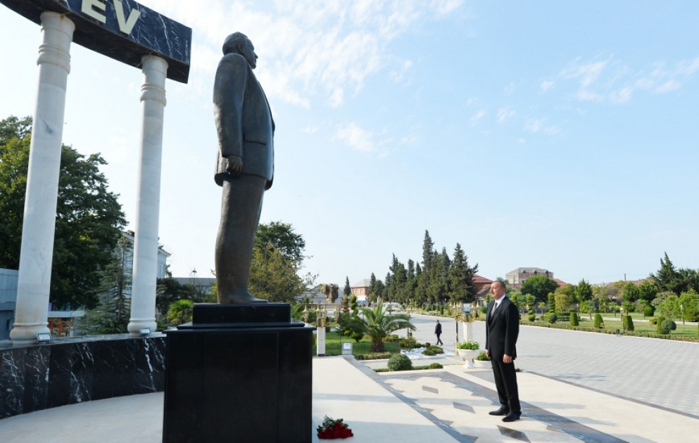 Azərbaycan Prezidenti İlham Əliyev Lənkəran rayonuna səfərə gəlib VİDEO