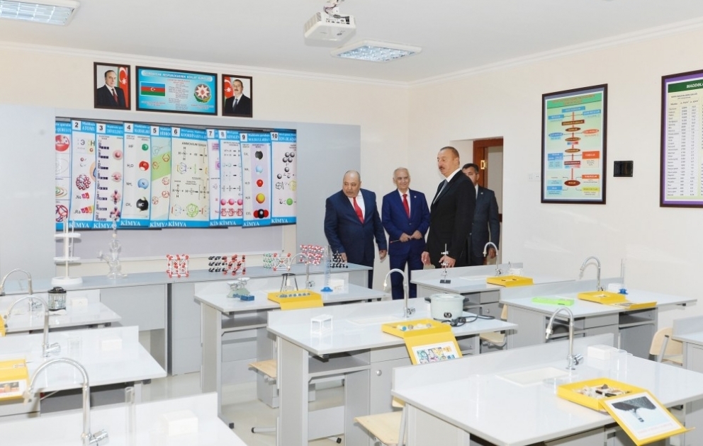 President Ilham Aliyev viewed school No 212 in Narimanov district VIDEO