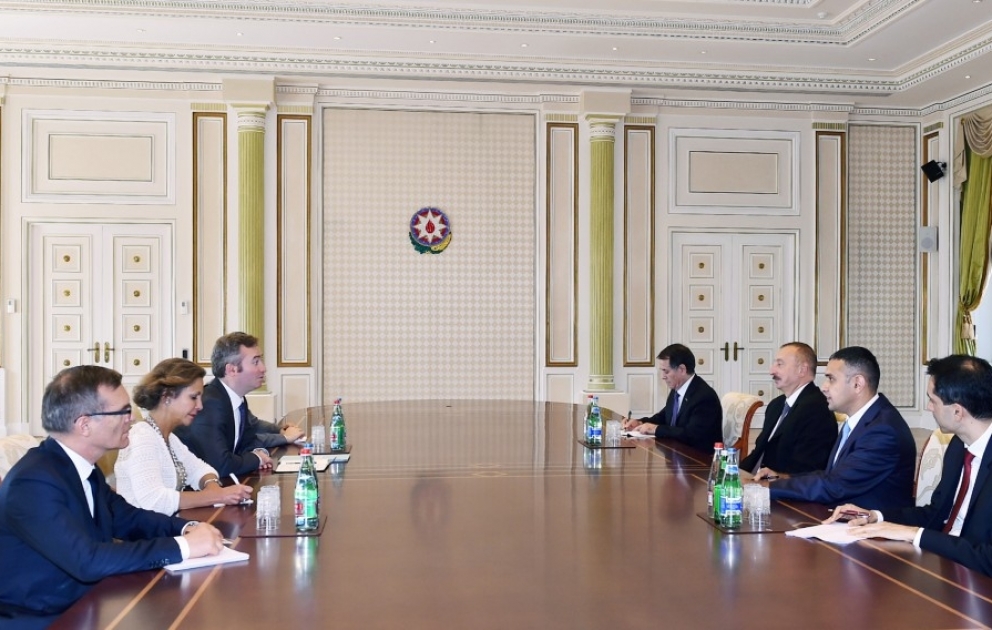 President Ilham Aliyev received delegation led by French Minister of State attached to Minister for Europe and Foreign Affairs VIDEO