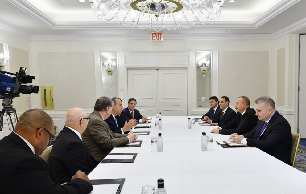 President Ilham Aliyev met with chairman of US-based Foundation for Ethnic Understanding and religious leaders in New York VIDEO