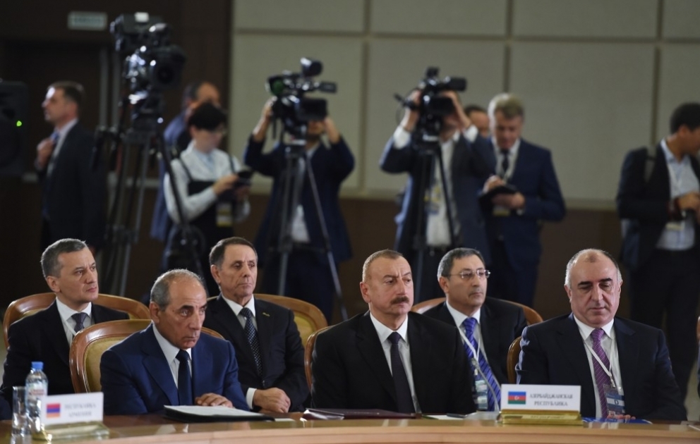 Soçidə MDB Dövlət Başçıları Şurasının geniş tərkibdə iclası keçirilib Azərbaycan Prezidenti İlham Əliyev iclasda iştirak edib YENİLƏNİB VİDEO