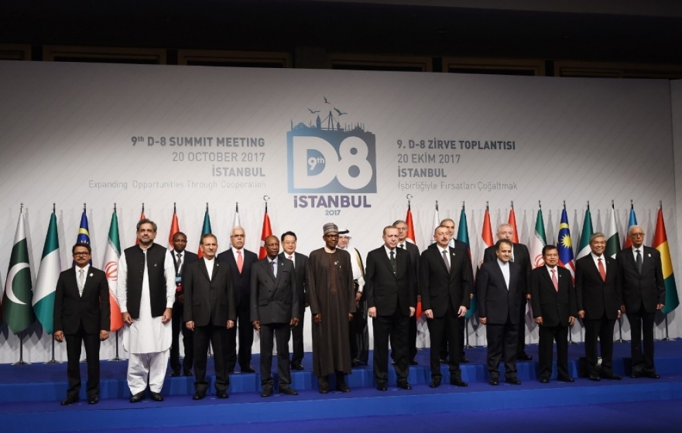 Istanbul hosted 9th Summit of D-8 Organization for Economic Cooperation President Ilham Aliyev attended the Summit as a special guest VIDEO