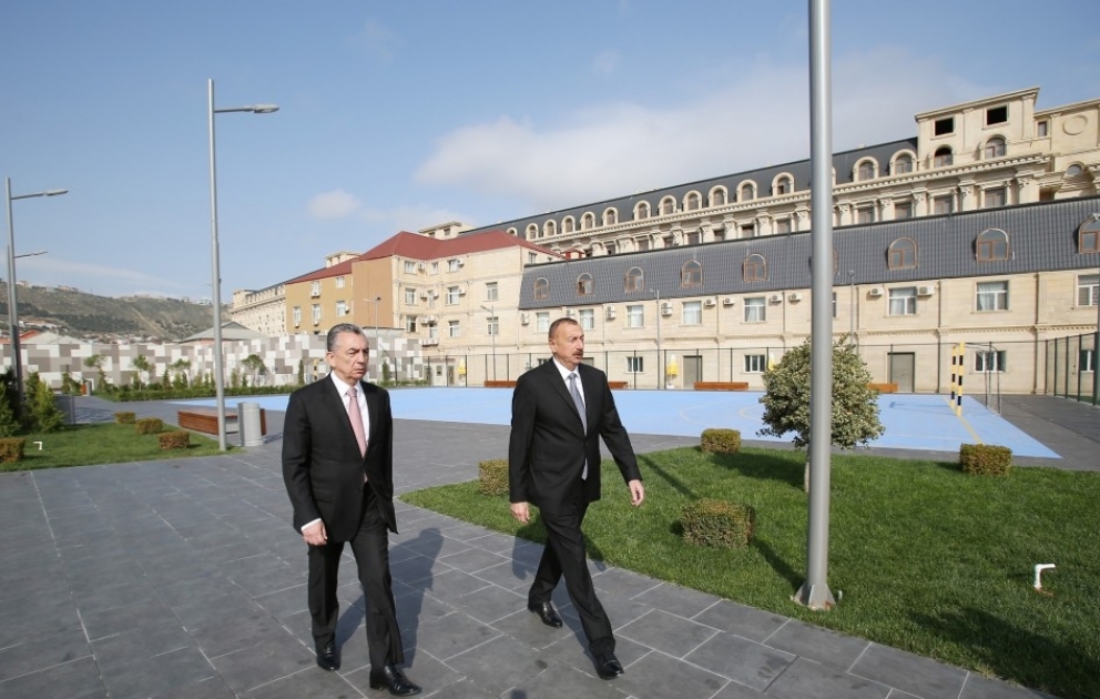 Staatspräsident Ilham Aliyev weiht Sport- und Erholungspark ein VIDEO