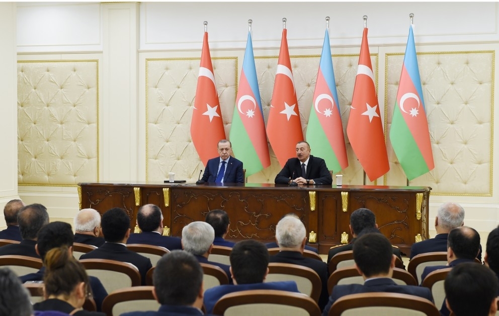 Azerbaijani, Turkish presidents made press statements VIDEO