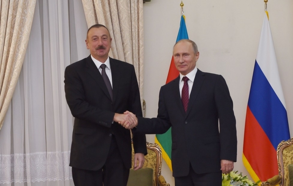 Azərbaycan Prezidenti İlham Əliyevin və Rusiya Prezidenti Vladimir Putinin görüşü  YENİLƏNİB VİDEO