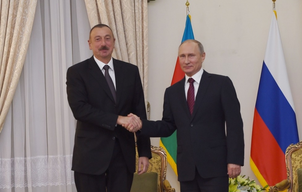 Entretien des présidents Ilham Aliyev et Vladimir Poutine à Téhéran VIDEO