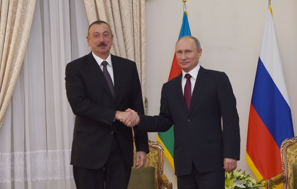 President Ilham Aliyev met with Russian President Vladimir Putin VIDEO