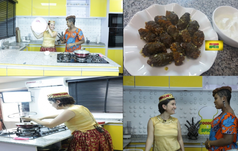 Nigeriyanın məşhur STV telekanalı Azərbaycan mətbəxi ilə tanışlığa yarpaq dolmasından başlayıb VİDEO