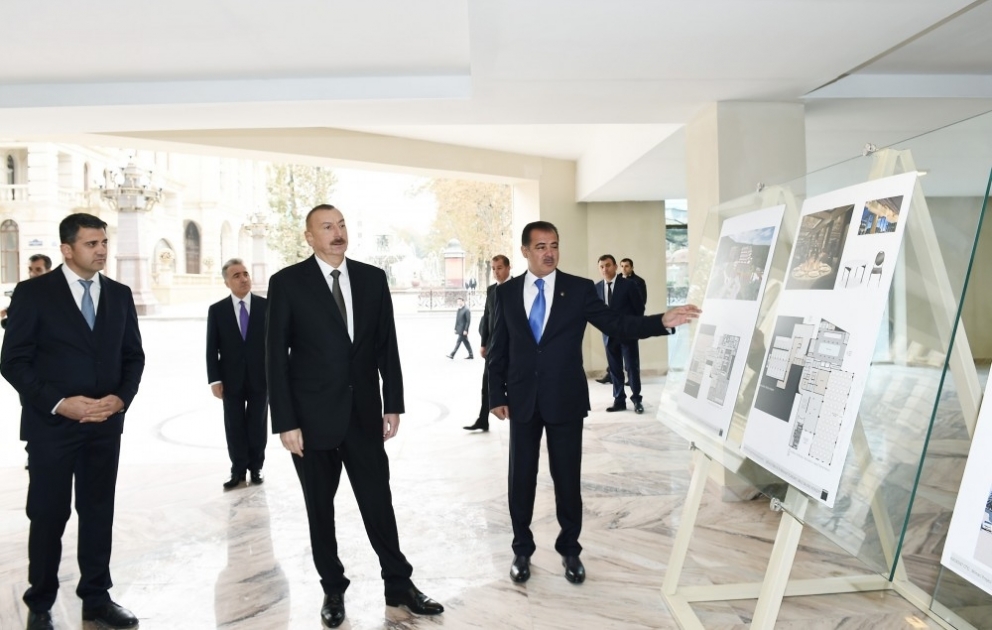 Prezident İlham Əliyev Gəncədə “Majestic Palace” otelinin tikintisi ilə tanış olub VİDEO