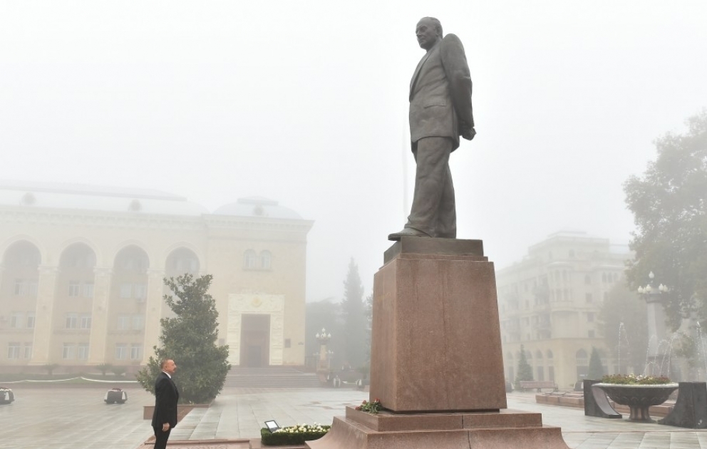 Staatspräsident Ilham Aliyev zu Besuch in Ganja VIDEO