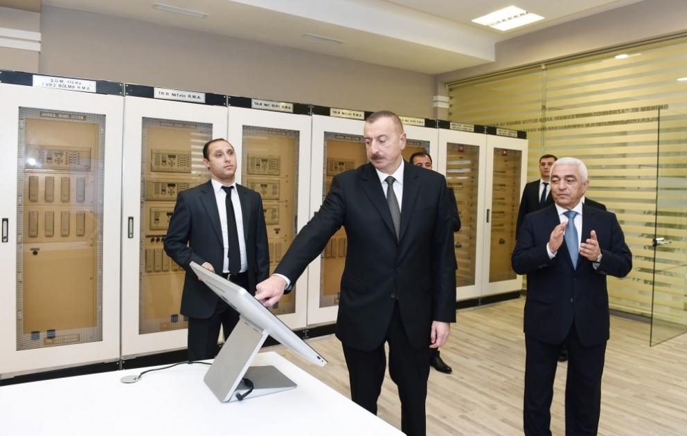 Le président Ilham Aliyev inaugure la sous-station « Yeni Gandja » VIDEO