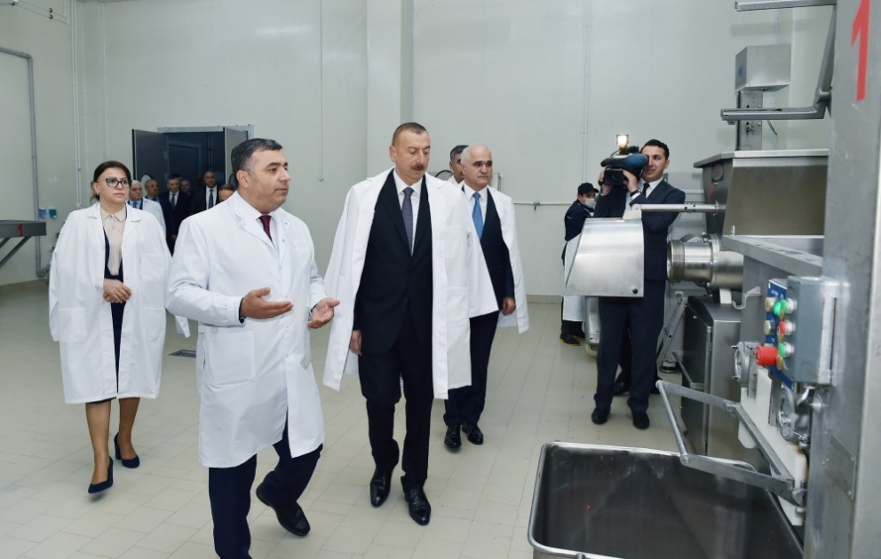 President Ilham Aliyev viewed "Zahmat-Ruzi" LLC in Absheron district VIDEO