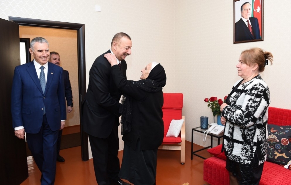President Ilham Aliyev viewed new residential complex for IDPs in Tartar district VIDEO