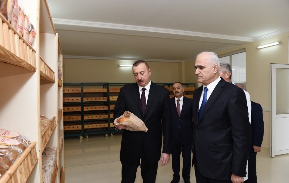 Ağcabədi rayonunda yeni çörək və un məmulatları zavodunun açılışı olub VİDEO