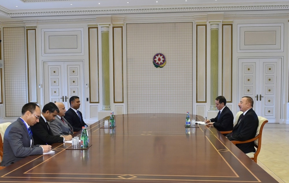 President Ilham Aliyev received delegation led by India's minister of state for external affairs VIDEO