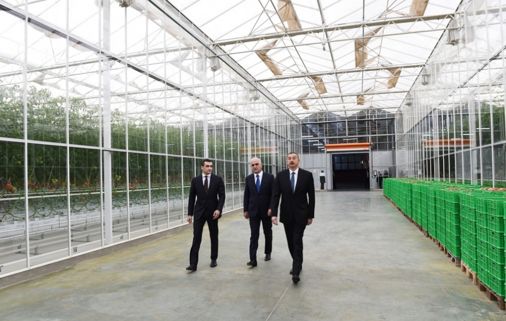 President Ilham Aliyev viewed works carried out in "Baku Agropark" in Zira settlement VIDEO