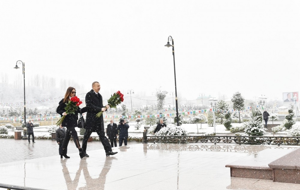 Prezident İlham Əliyev Quba rayonuna səfərə gəlib VİDEO