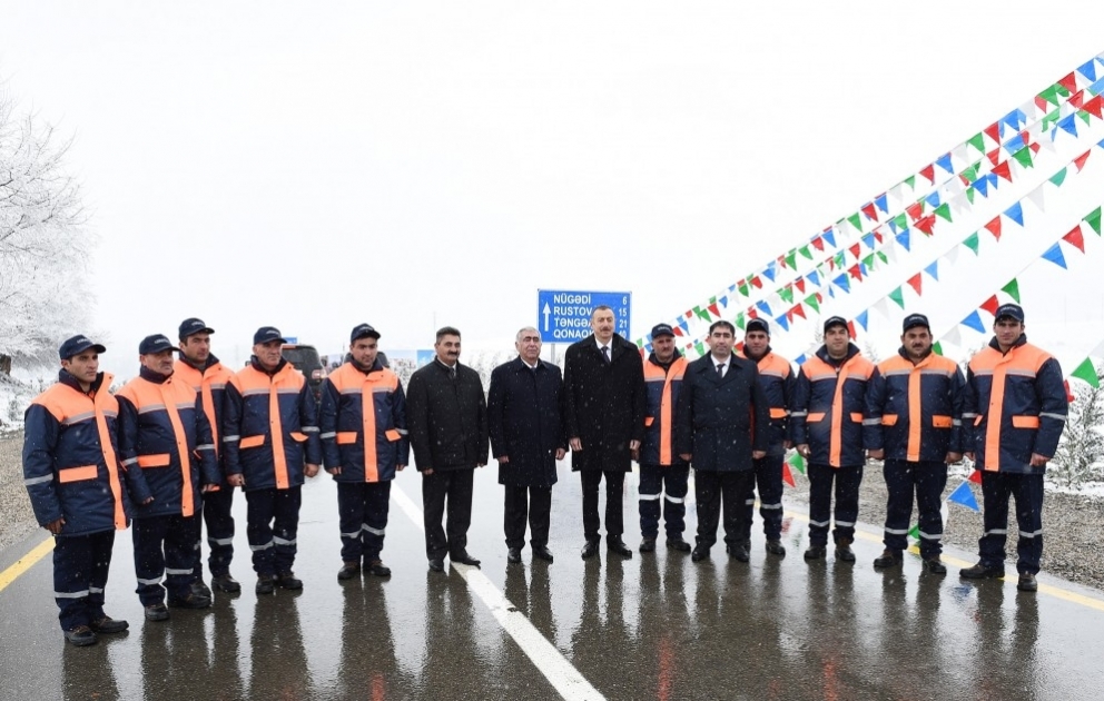 President Ilham Aliyev inaugurated rural roads after major overhaul in Guba VIDEO