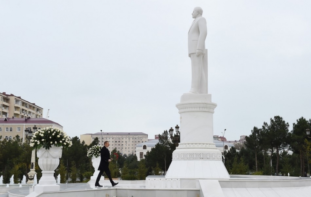 Präsident Ilham Aliyev zu Besuch in Sumgait VIDEO