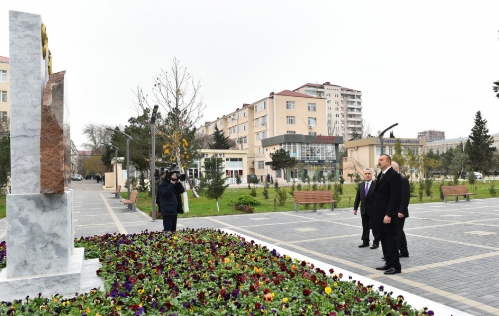 President Ilham Aliyev viewed Ludwigshafen Park in Sumgayit after major overhaul VIDEO