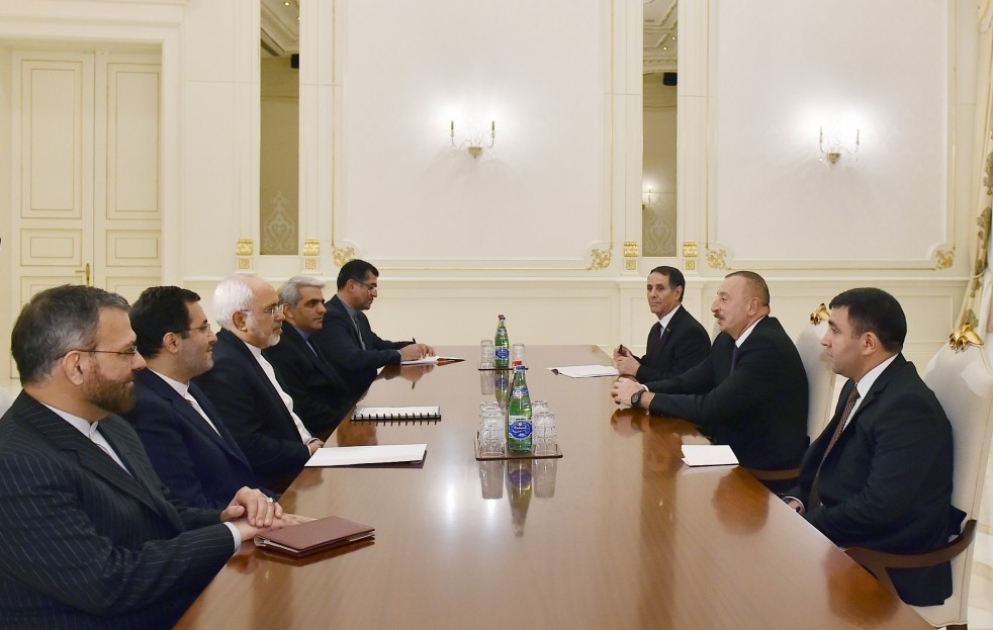 President Ilham Aliyev received delegation led by Iranian foreign minister VIDEO