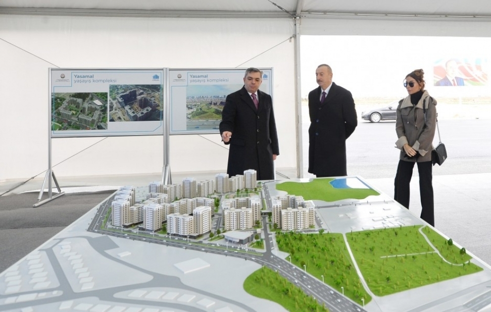 Prezident İlham Əliyev MİDA-nın Hövsan Yaşayış Kompleksində ilk binanın təməlqoyma mərasimində iştirak edib YENİLƏNİB VİDEO