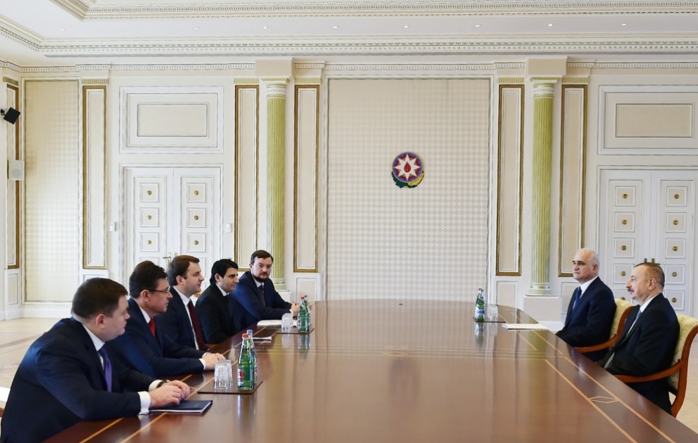 President Ilham Aliyev received delegation led by Russian minister of economic development VIDEO