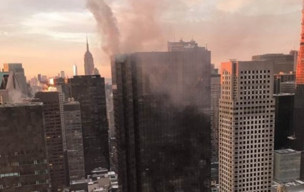 Nyu-Yorkda Trump Tower binasında yanğın baş verib VİDEO