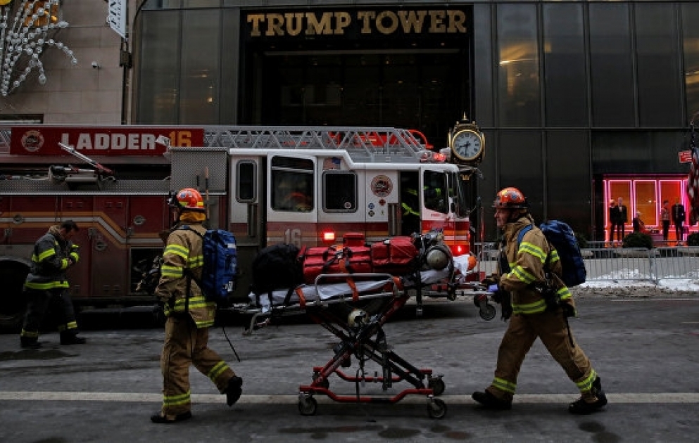 Nyu-Yorkda “Trump Tower” binasında yanğın zamanı iki nəfər xəsarət alıb VİDEO