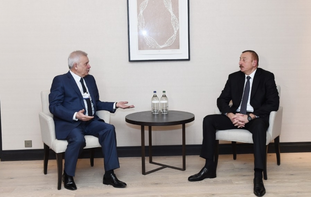 President Ilham Aliyev met with LUKOIL president in Davos VIDEO