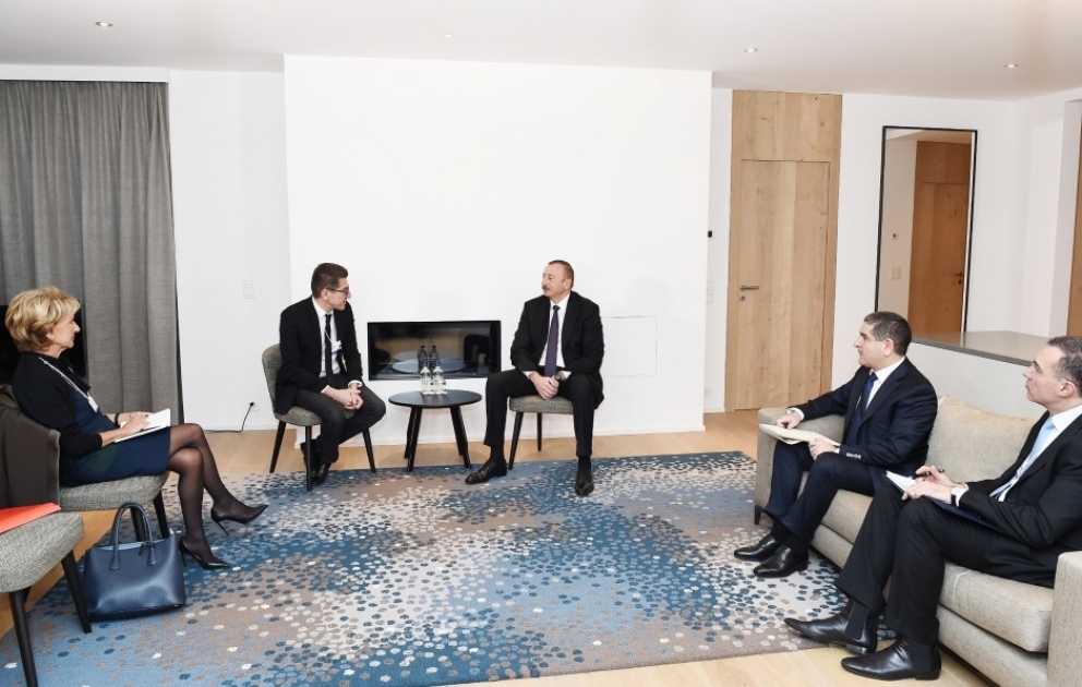 Rencontre entre le président Ilham Aliyev et le PDG de Lazard Frères à Davos VIDEO